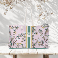 Carry - AllBlossom Garden Striped Monogrammed Carry - All ToteBritt Mills Design