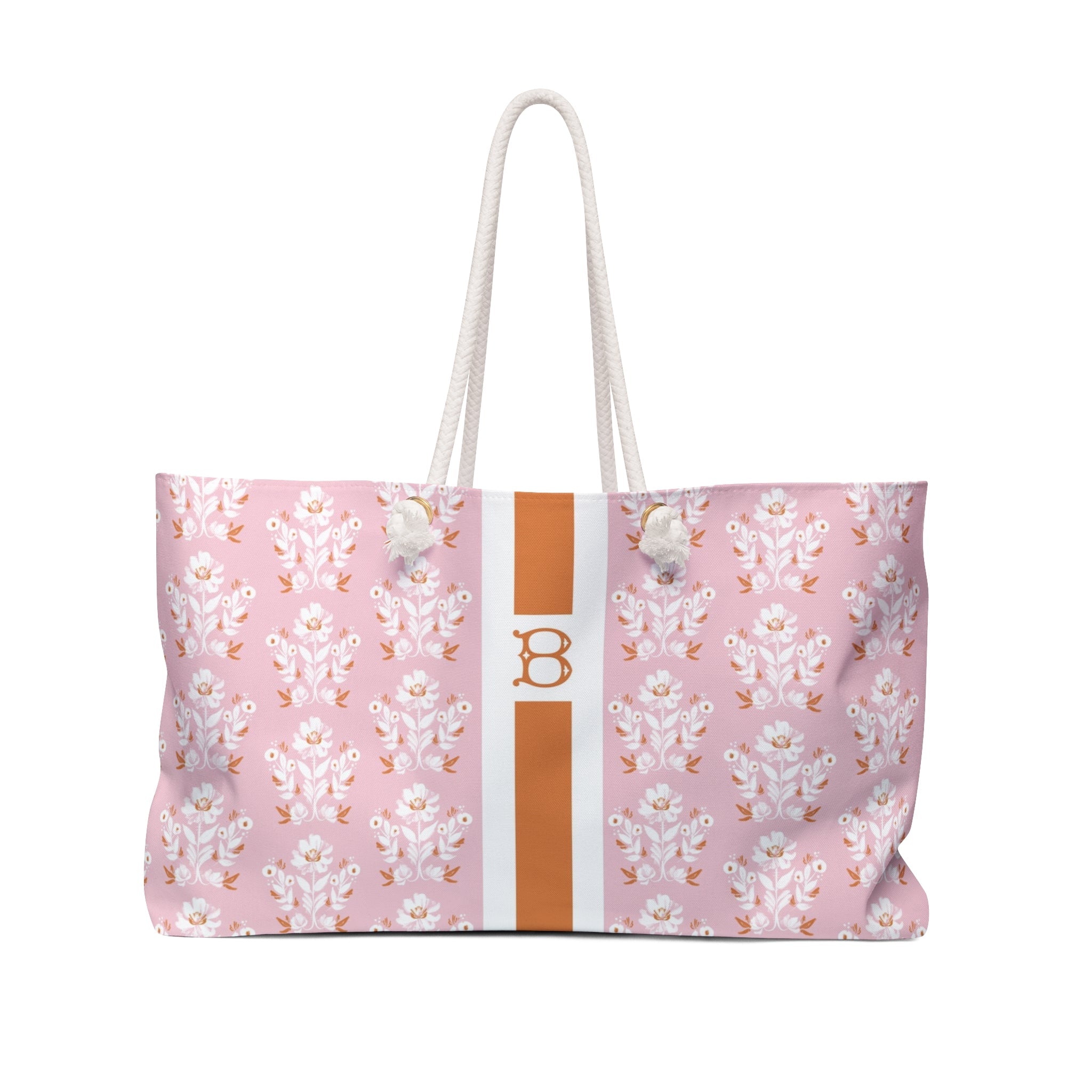 Carry - AllEvangeline Pink Striped Monogrammed Carry - All ToteBritt Mills Design