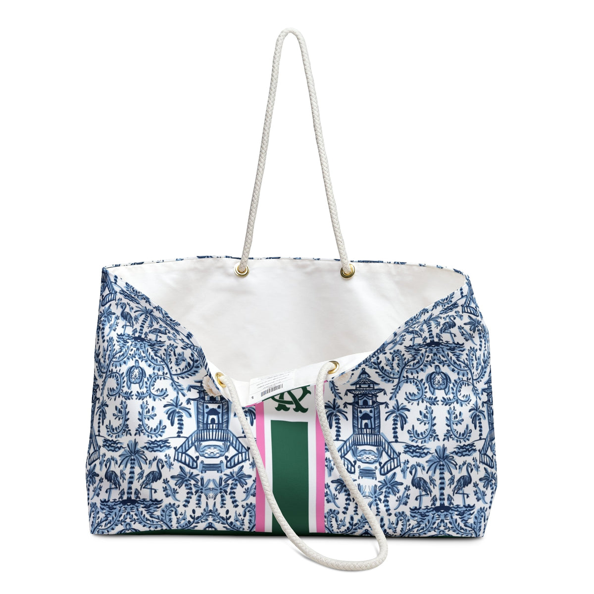 Carry - AllPalm Beach Striped Monogrammed Carry - All ToteBritt Mills Design