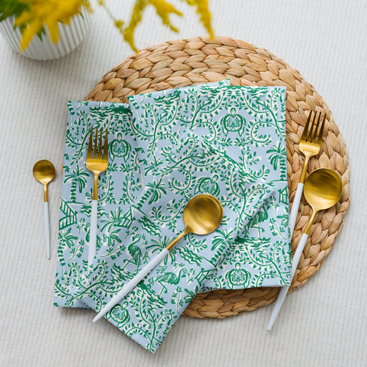 Chinoiserie Palms Cloth Napkin Set
