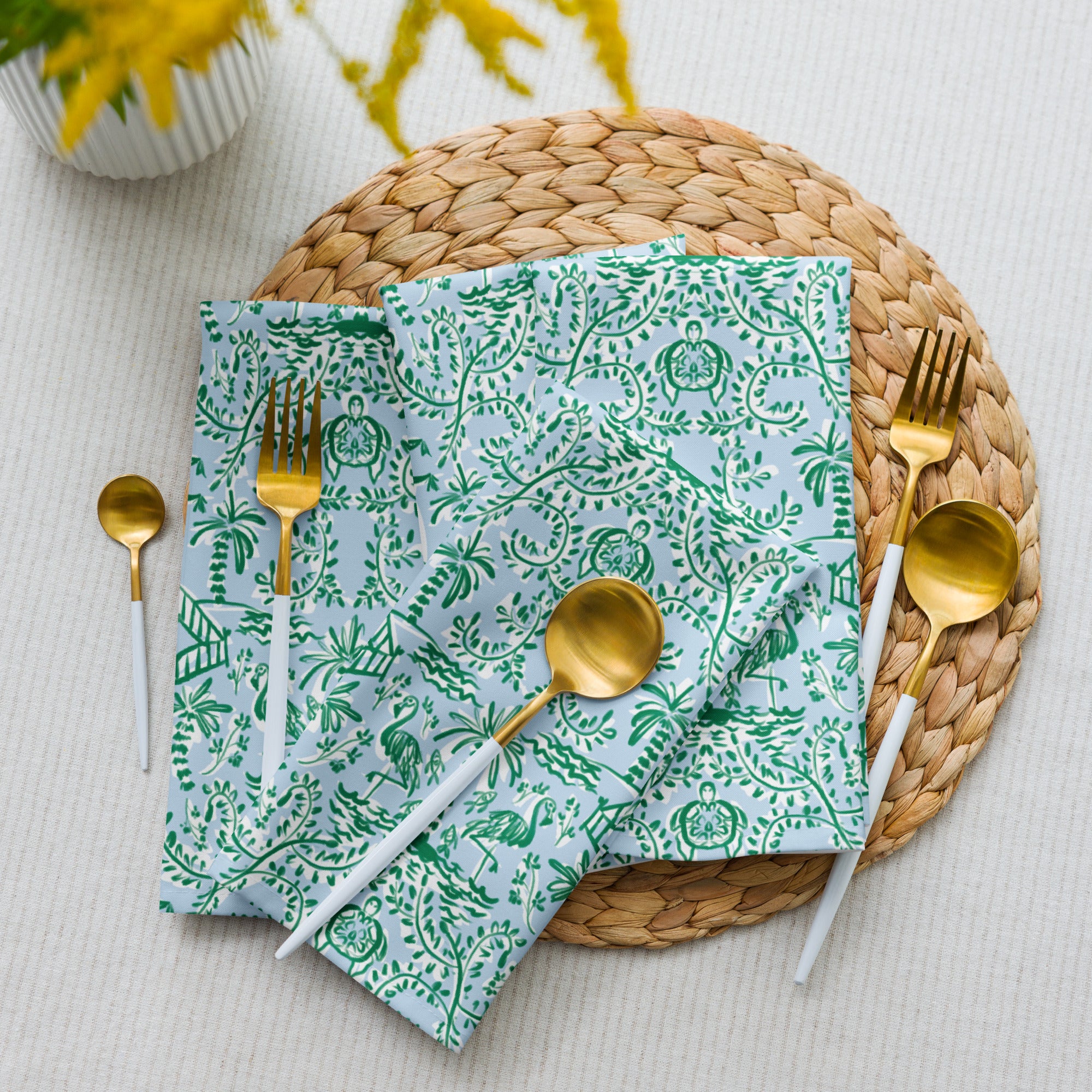 Chinoiserie Palms Cloth Napkin Set