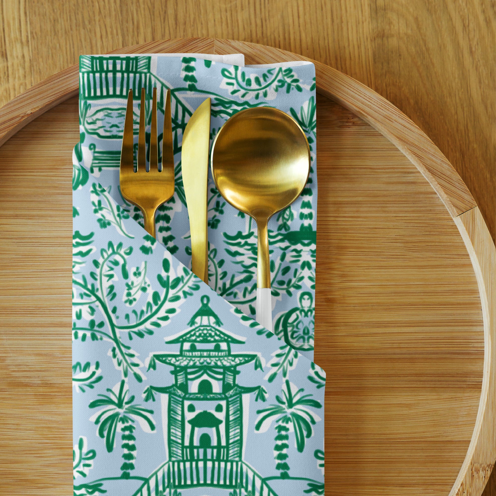 Chinoiserie Palms Cloth Napkin Set