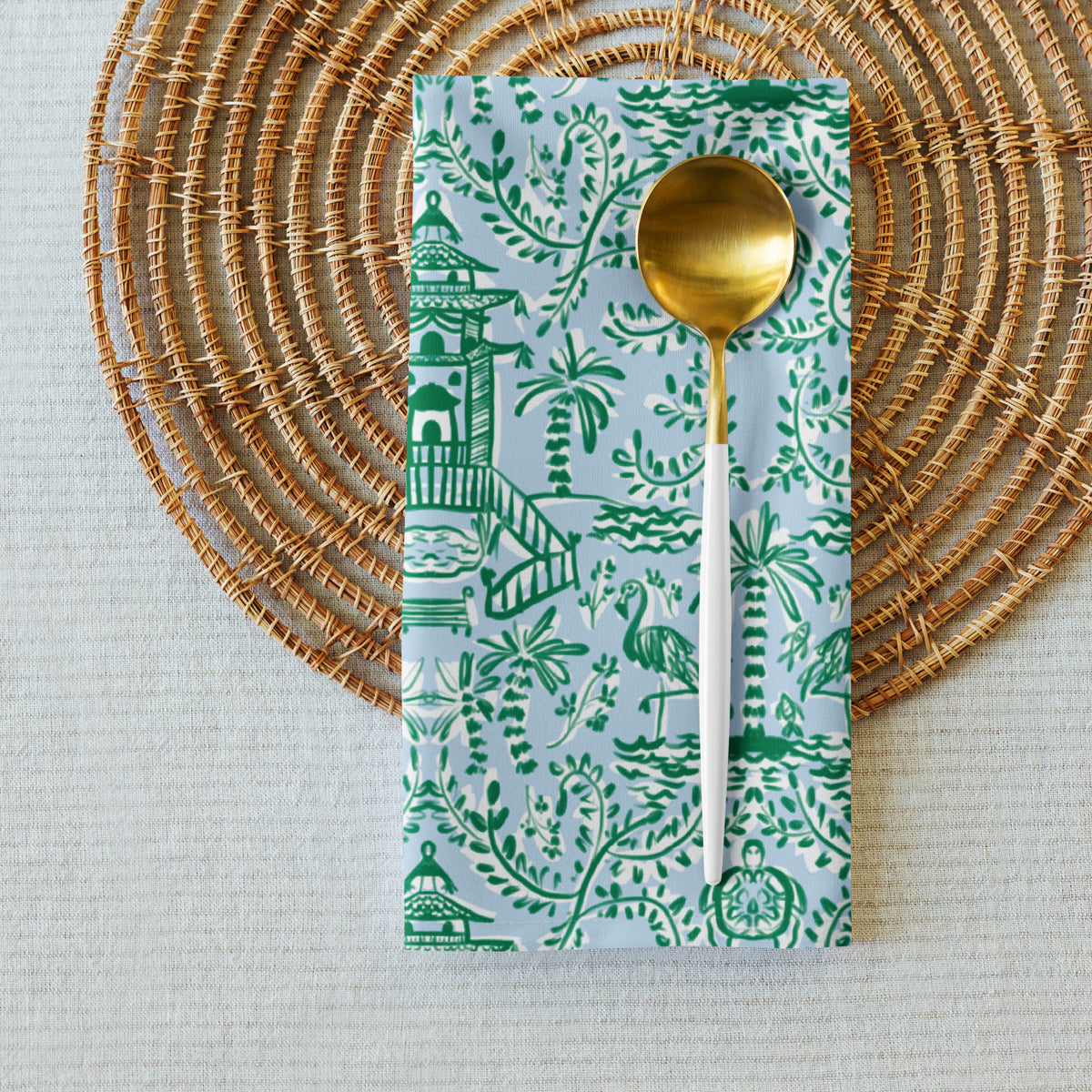 Chinoiserie Palms Cloth Napkin Set