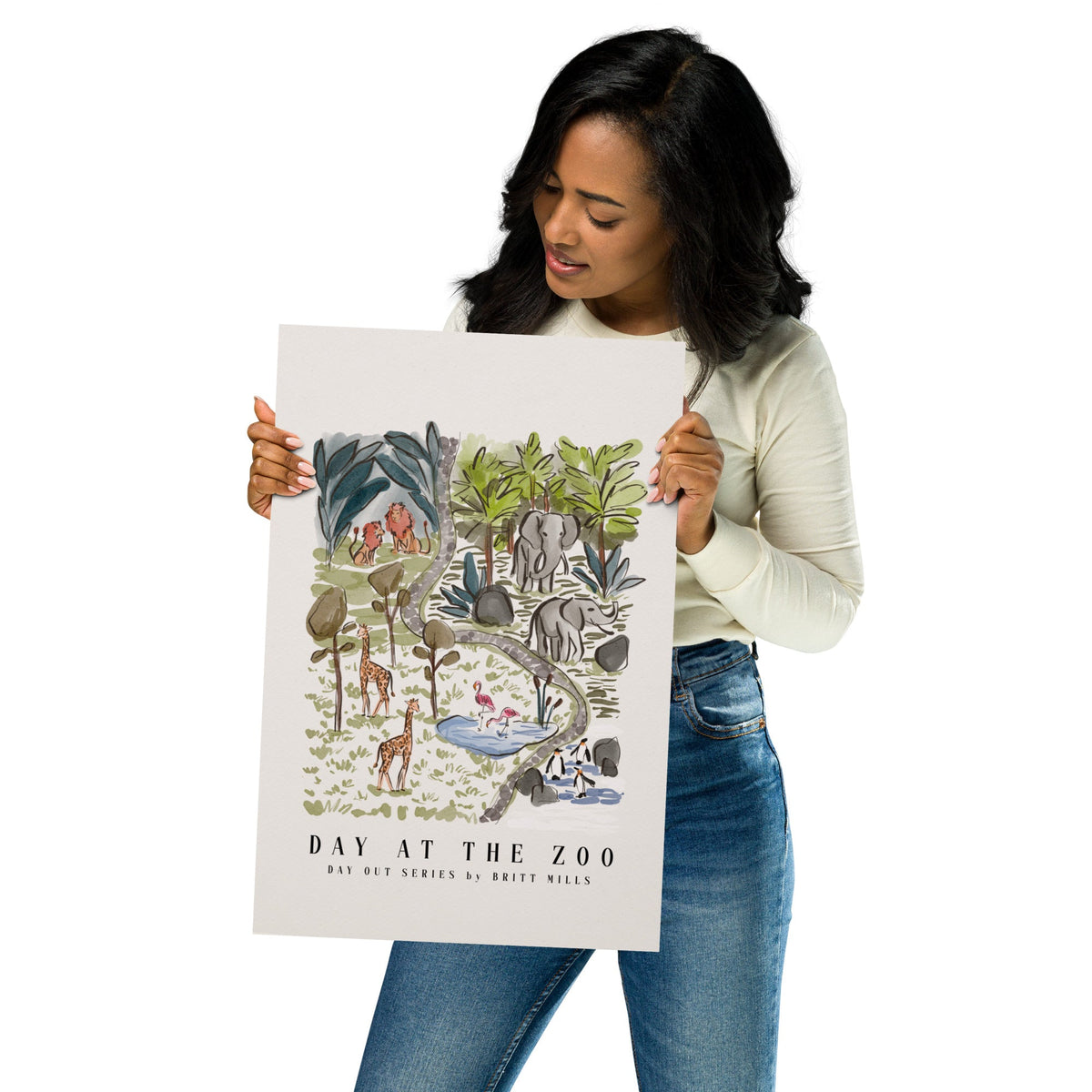 Day At The Zoo Art Print (Day Out Series)-Britt Mills Design
