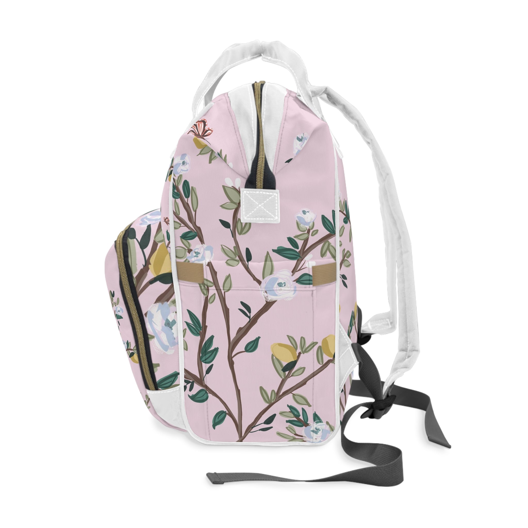 Diaper BagBlossom Garden Personalized Nylon Waterproof Diaper BagBritt Mills Design