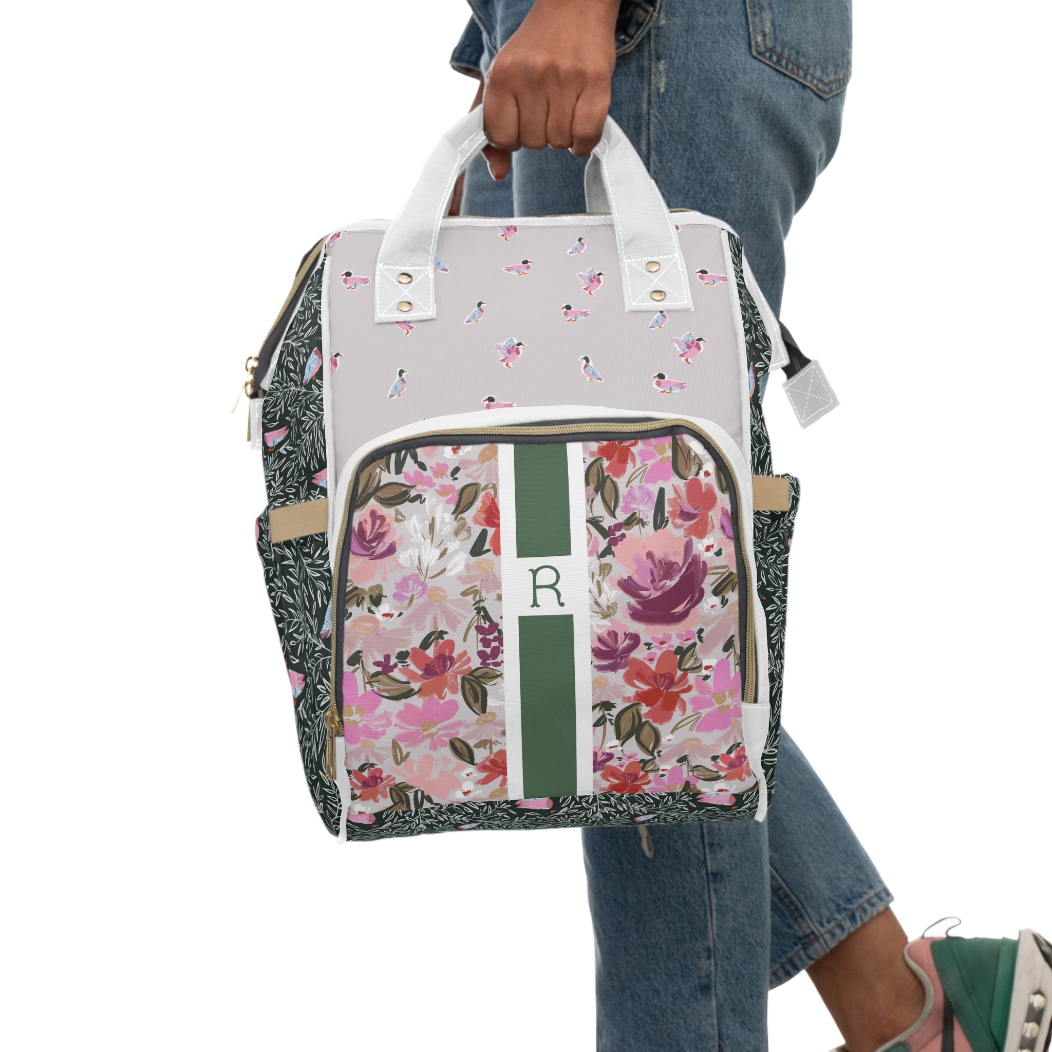 Diaper BagLakeside Personalized Nylon Waterproof Diaper BagBritt Mills Design