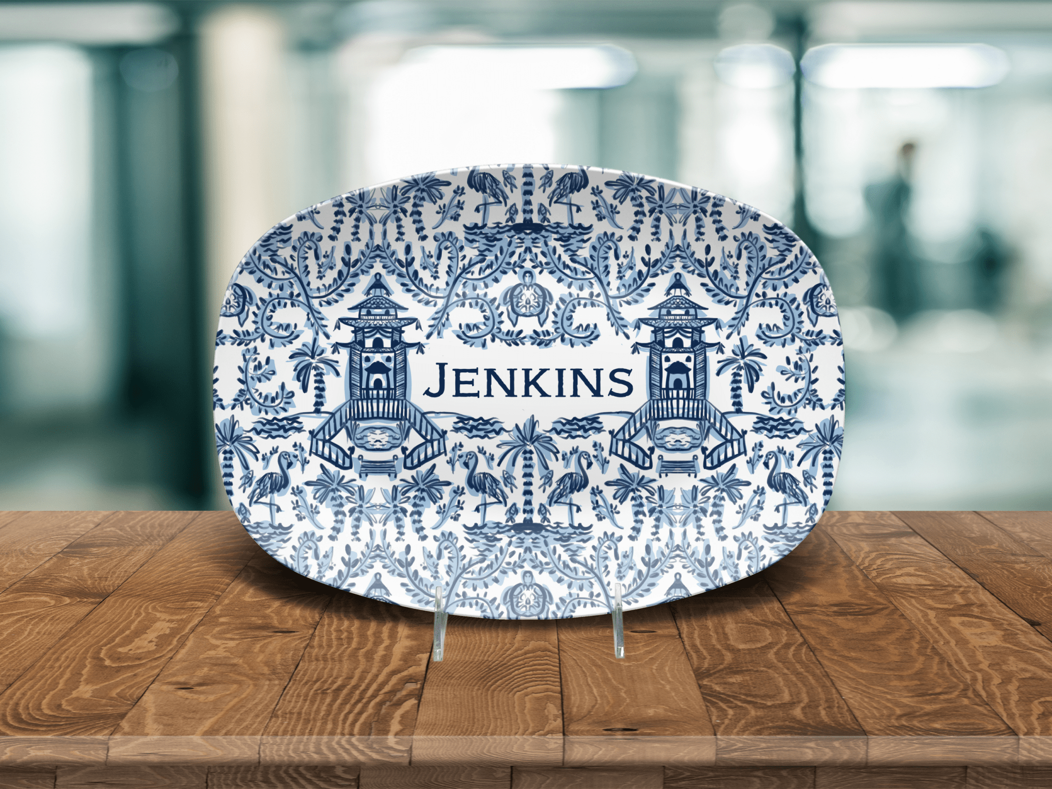 DinnerwarePalm Beach Personalized Platter (Unbreakable and BPA - free)Britt Mills Design