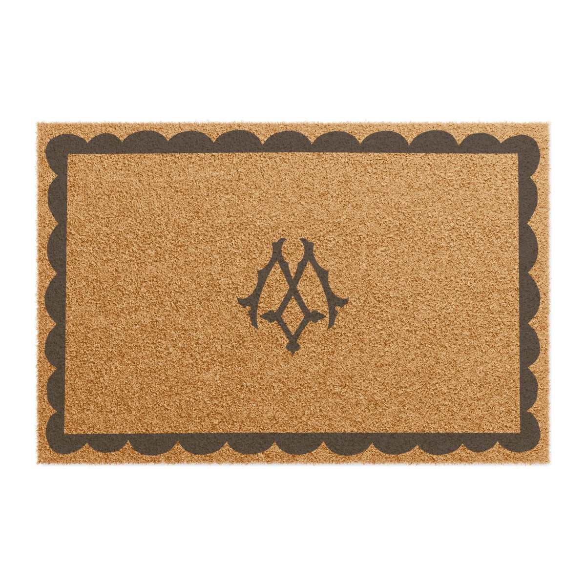 DoormatMonogrammed Scallop Doormat (Black)Britt Mills Design