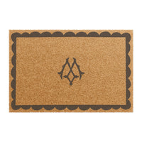 DoormatMonogrammed Scallop Doormat (Black)Britt Mills Design