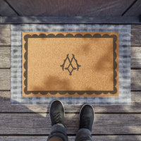 DoormatMonogrammed Scallop Doormat (Black)Britt Mills Design