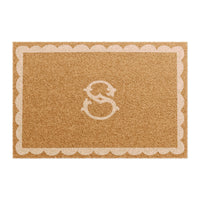 DoormatMonogrammed Scallop Doormat (White)Britt Mills Design