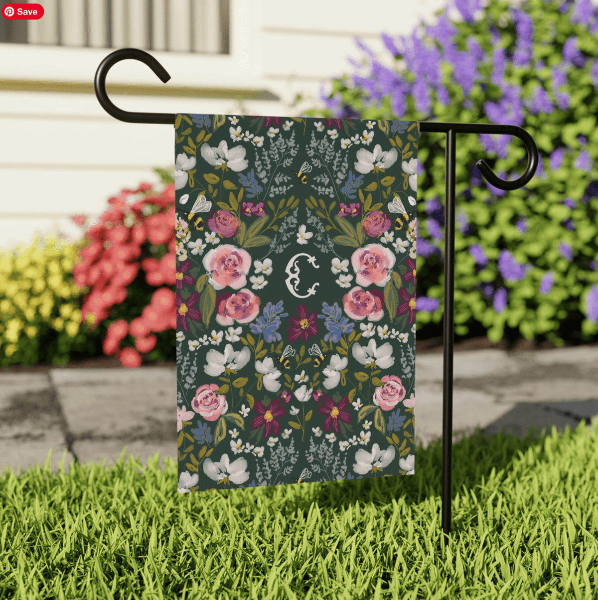 Garden FlagGardens Monogrammed Garden FlagBritt Mills Design