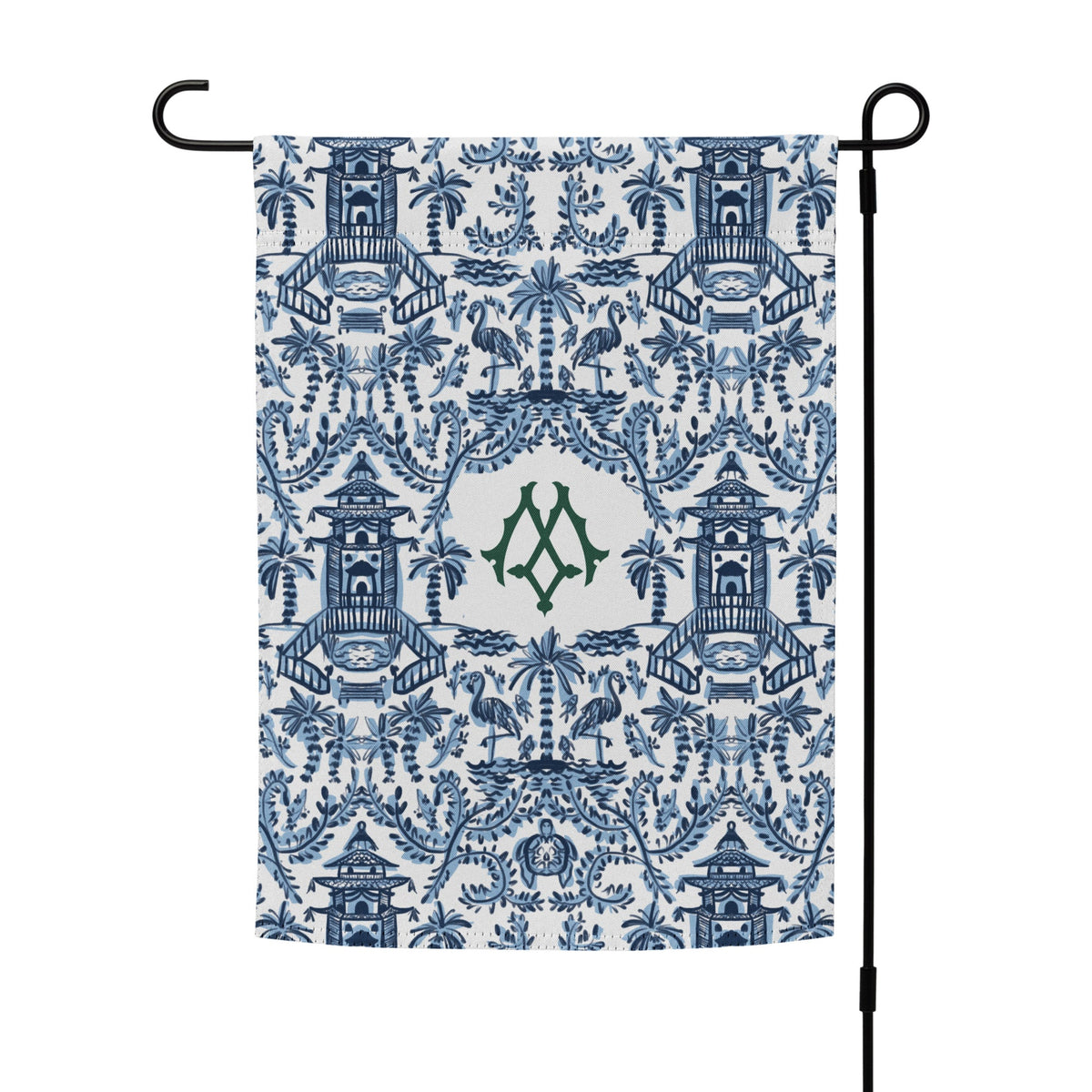 Garden FlagPalm Beach Monogrammed Garden FlagBritt Mills Design