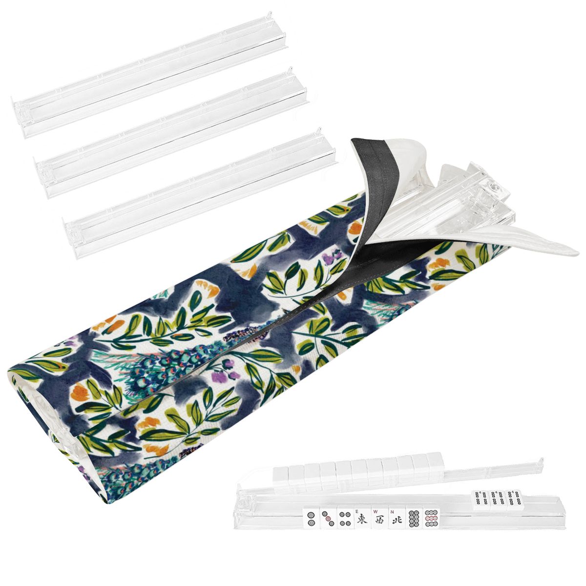 Mahjong Rack Wrap + Acrylic Racks + Tile Pushers (Multiple Prints Available)