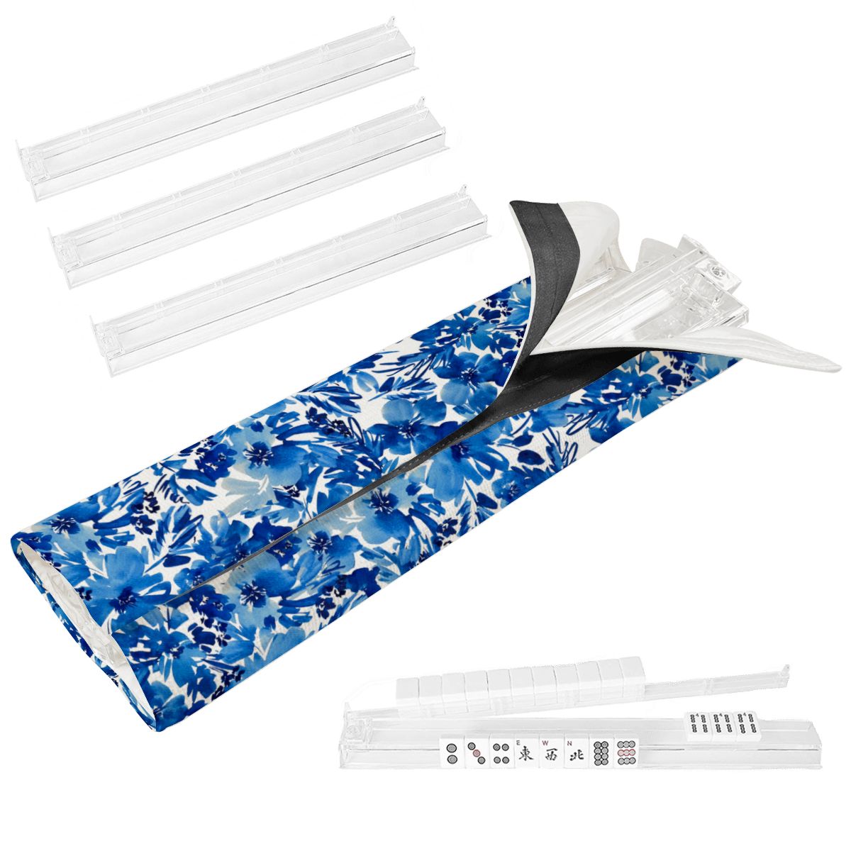 Mahjong Rack Wrap + Acrylic Racks + Tile Pushers (Multiple Prints Available)