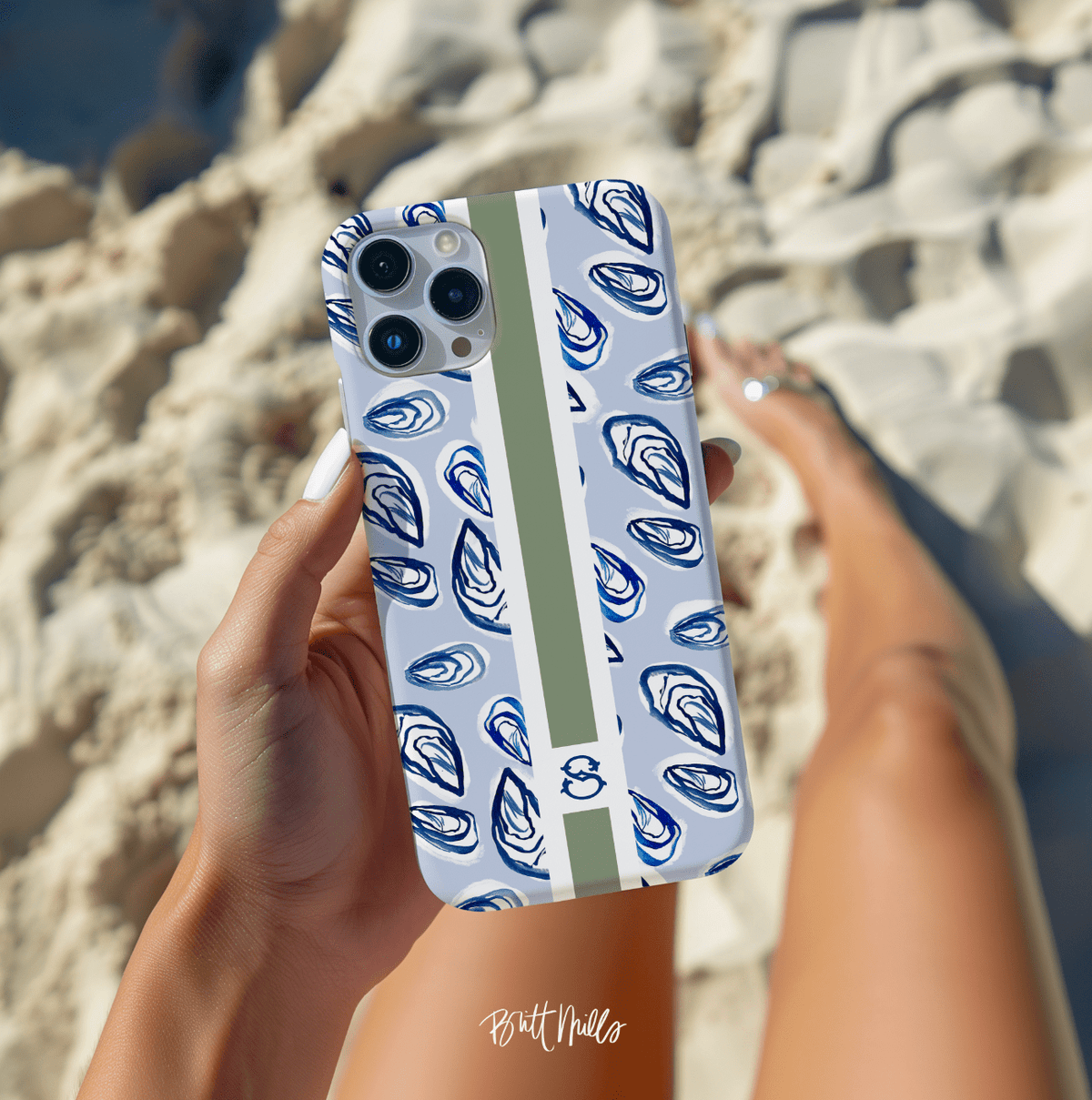 iPhone® CaseNantucket Striped Monogrammed Snap case for iPhone®Britt Mills Design
