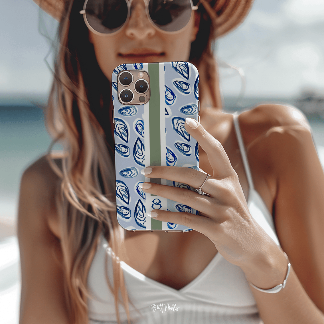 iPhone® CaseNantucket Striped Monogrammed Snap case for iPhone®Britt Mills Design
