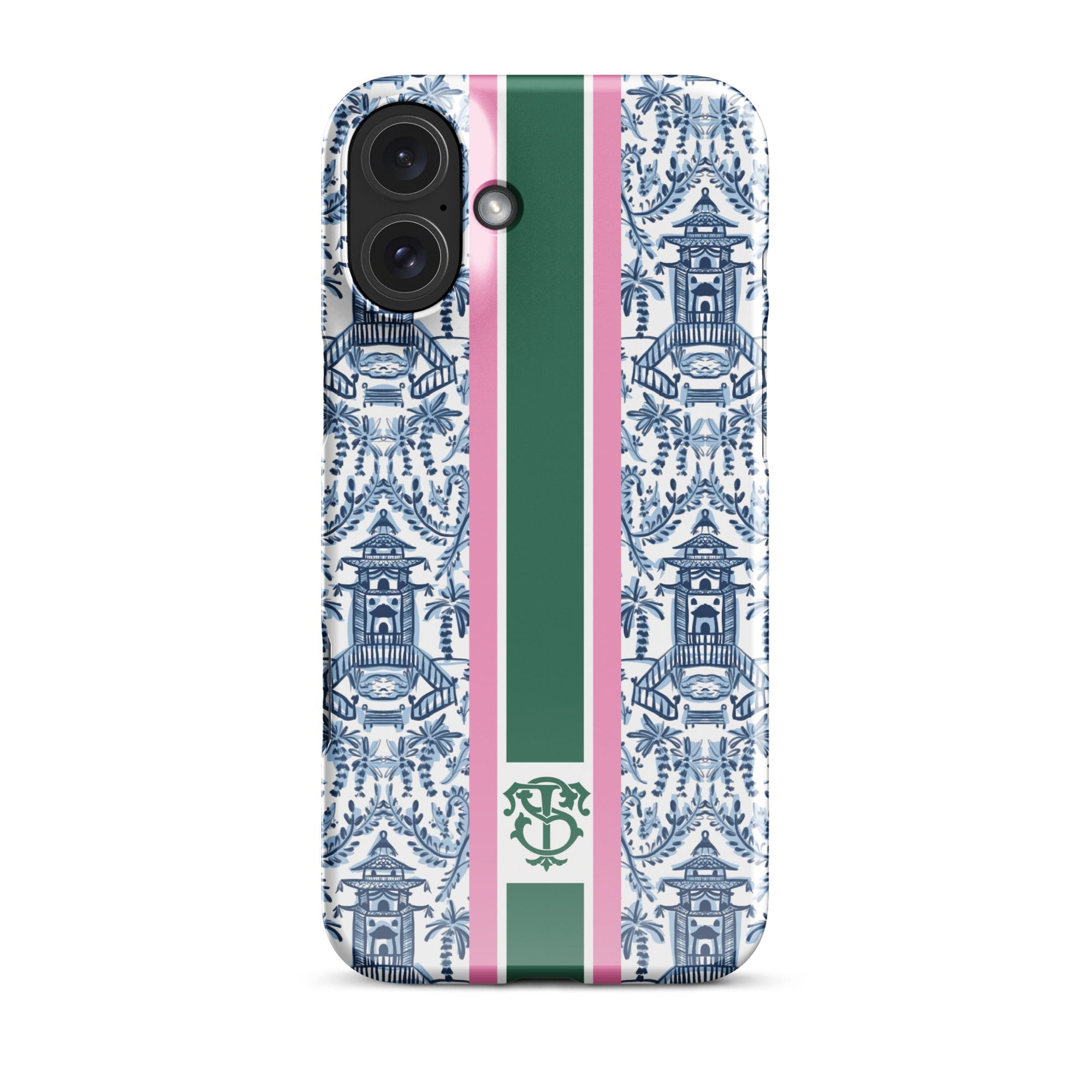 iPhone® CasePalm Beach Striped Monogrammed Snap case for iPhone®Britt Mills Design