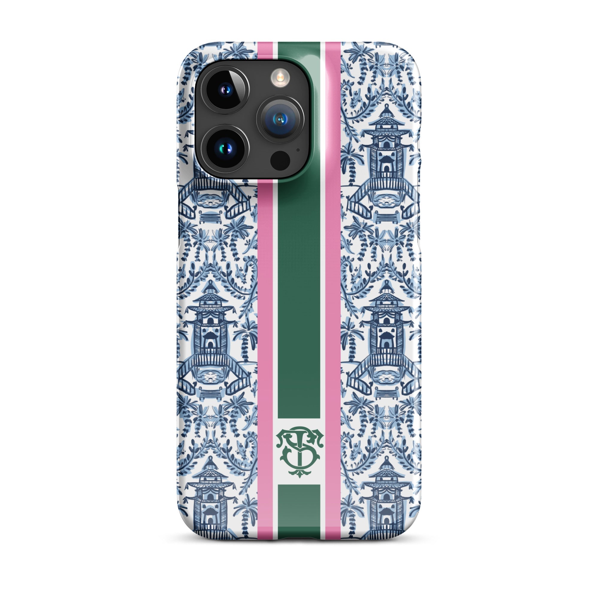 iPhone® CasePalm Beach Striped Monogrammed Snap case for iPhone®Britt Mills Design