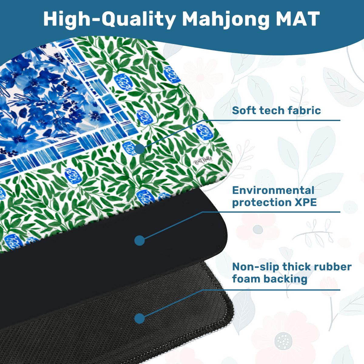 Royal Blooms Mahjong Mat (Non-Neoprene)