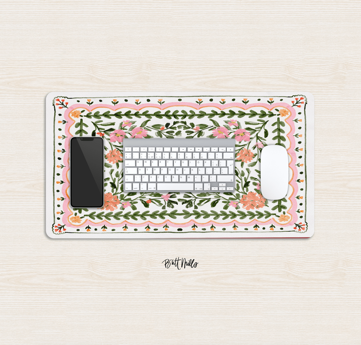 Large Desk MatWalk in the Park Desk Mat - Large (24" x 14")Britt Mills Design