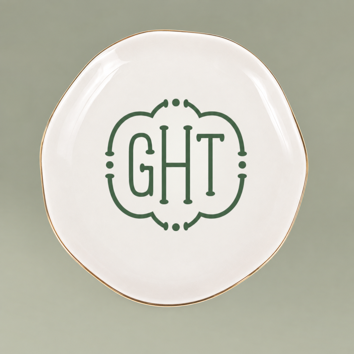 Monogrammed Ceramic Trays