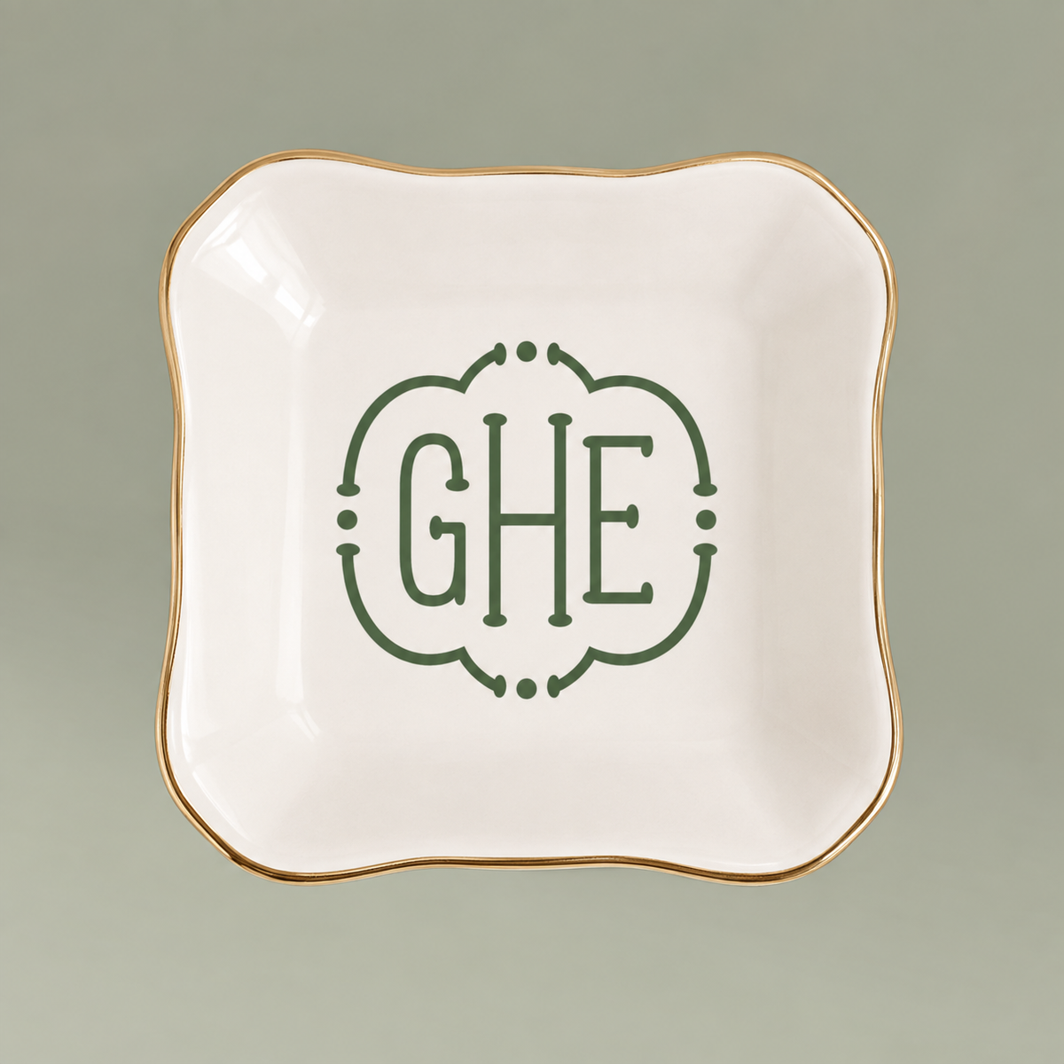 Monogrammed Ceramic Trays
