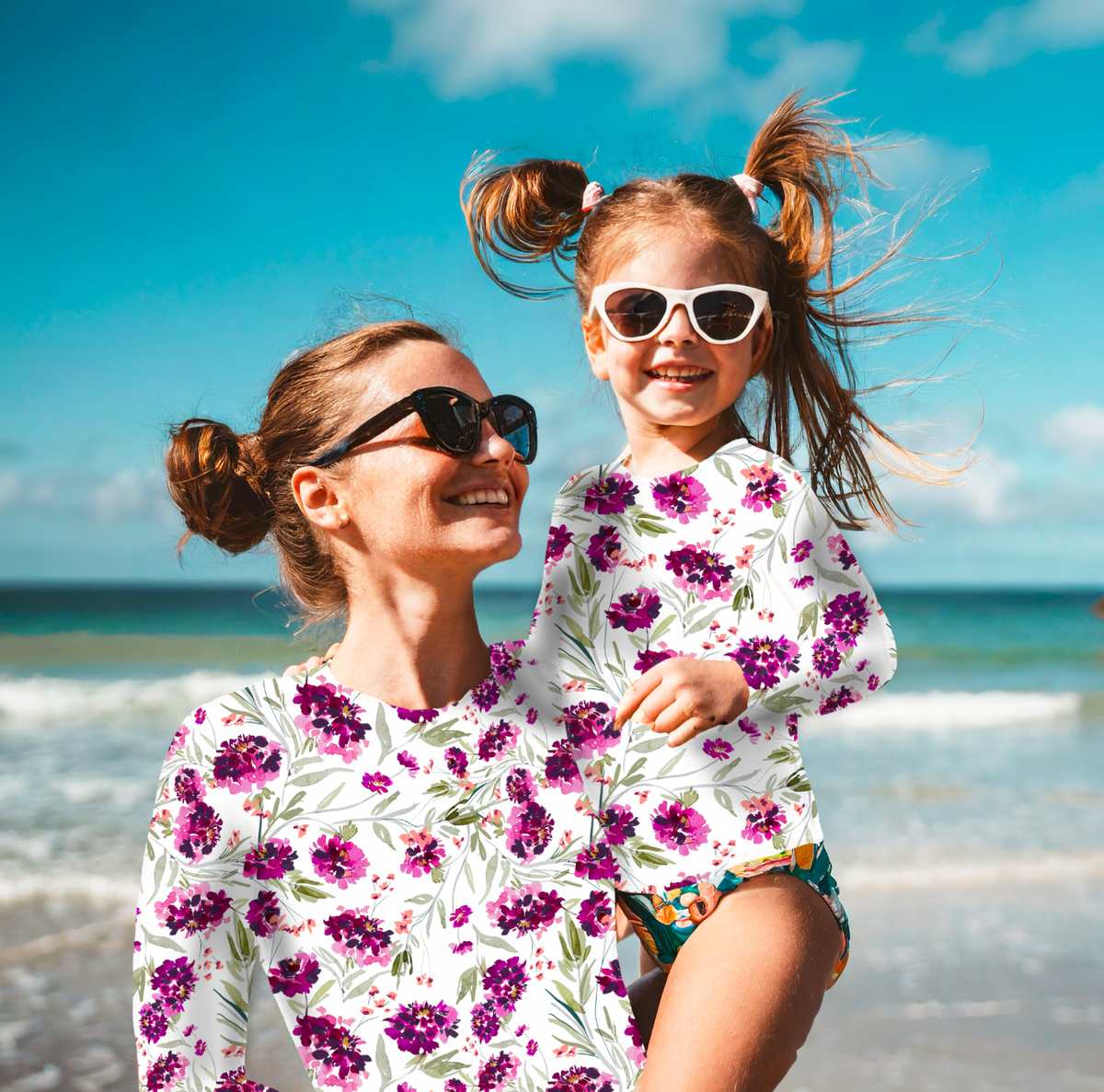 Lovely Bloom Rash Guard - Mommy and Me