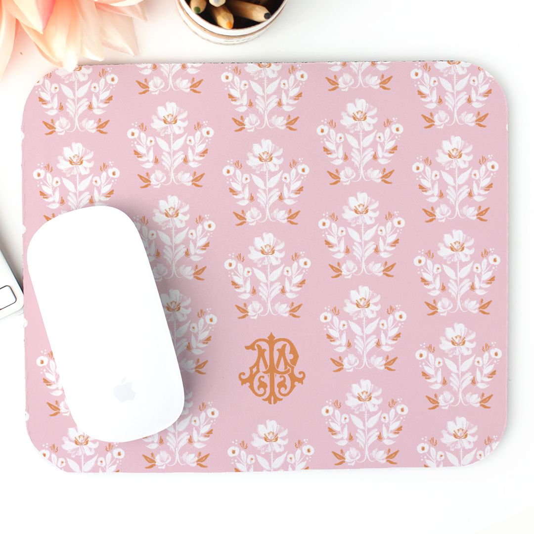 Mouse PadEvangeline Pink Monogrammed Mouse PadBritt Mills Design