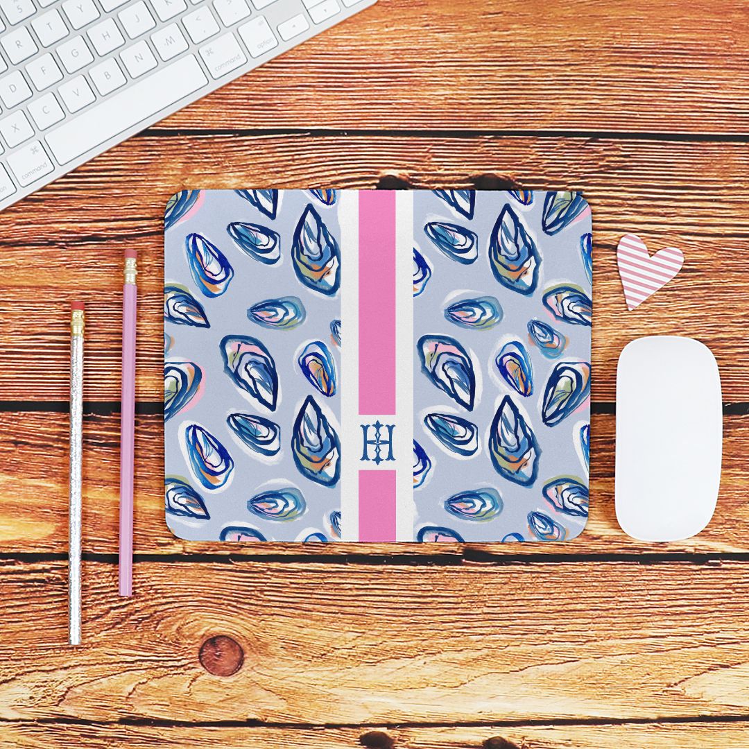 Mouse PadNantucket Girl Striped Monogrammed Mouse PadBritt Mills Design