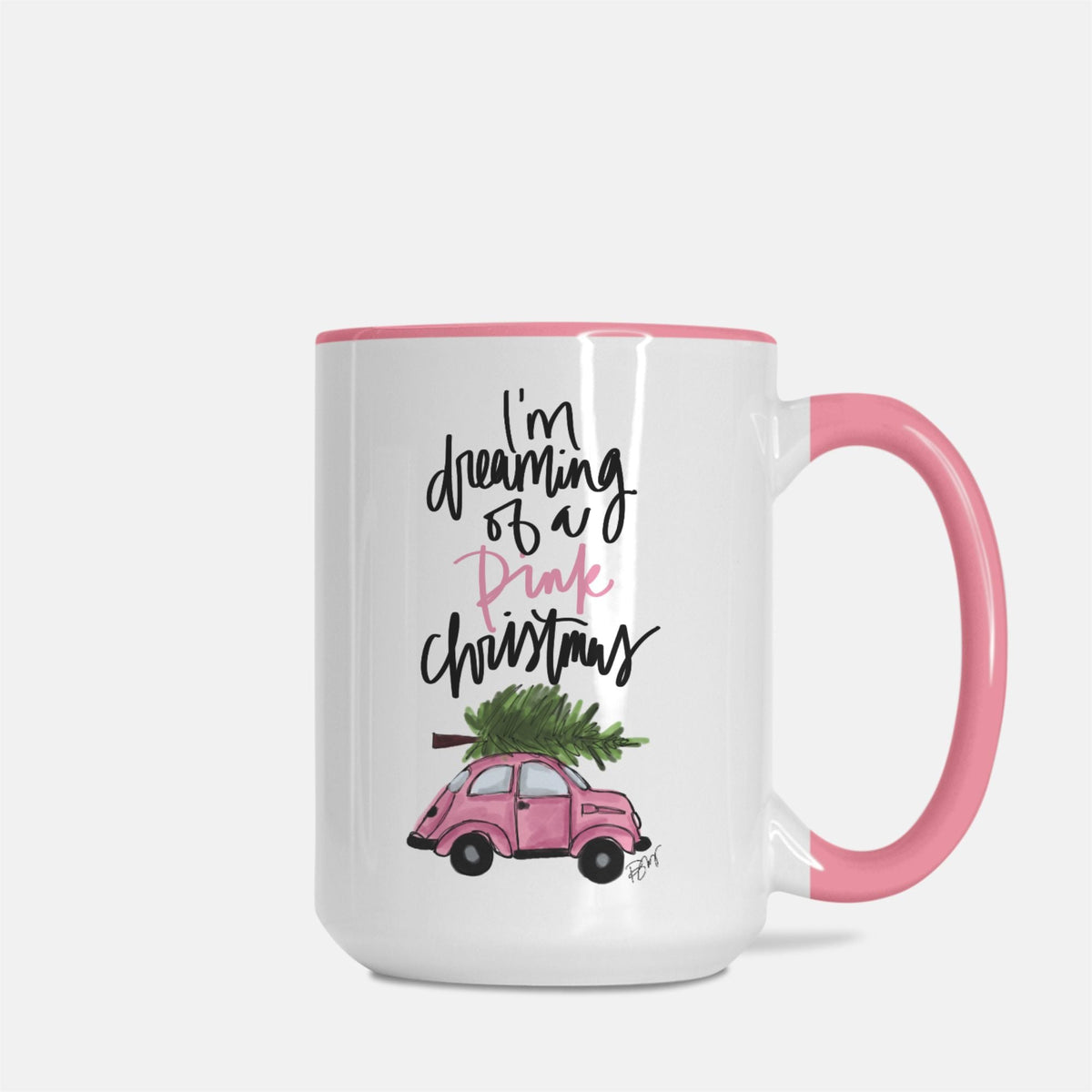 MugPink Christmas MugBritt Mills Design