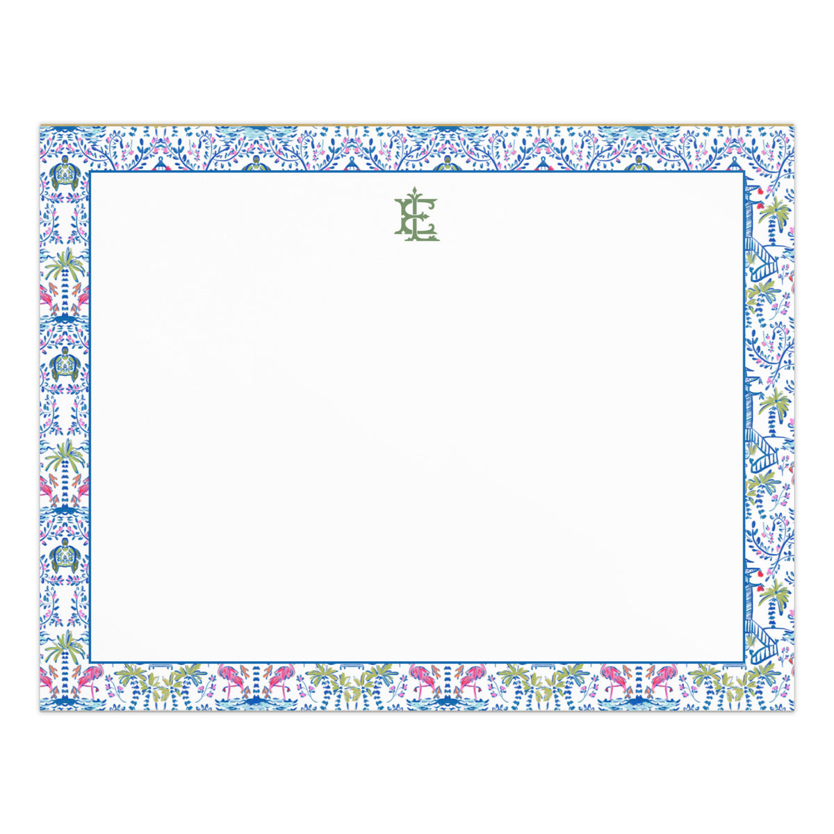 Colorful Chinoiserie Monogrammed Notepad