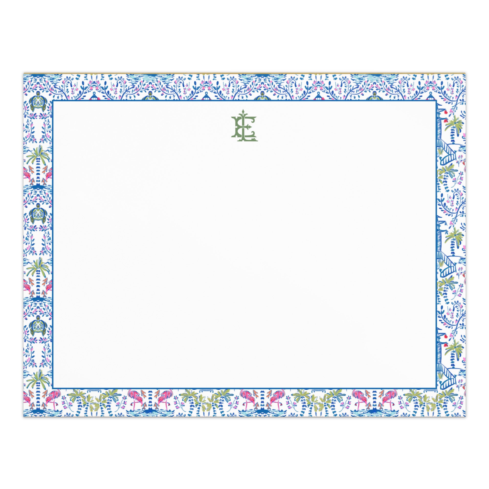 Colorful Chinoiserie Monogrammed Notepad