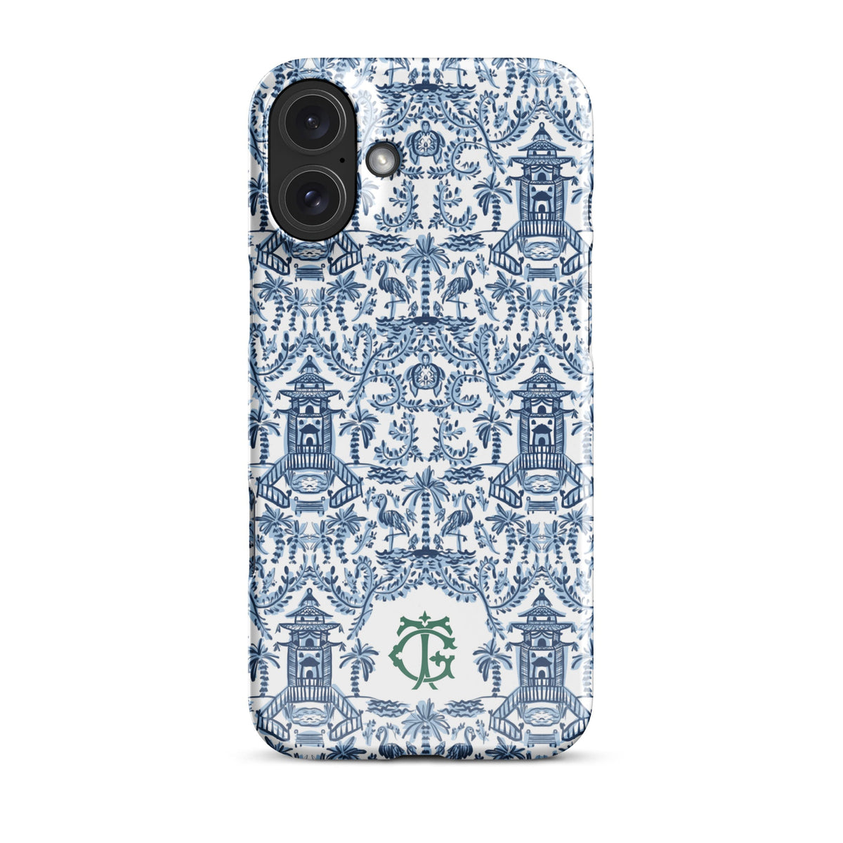 Palm Beach Monogrammed Snap case for iPhone®-Britt Mills Design