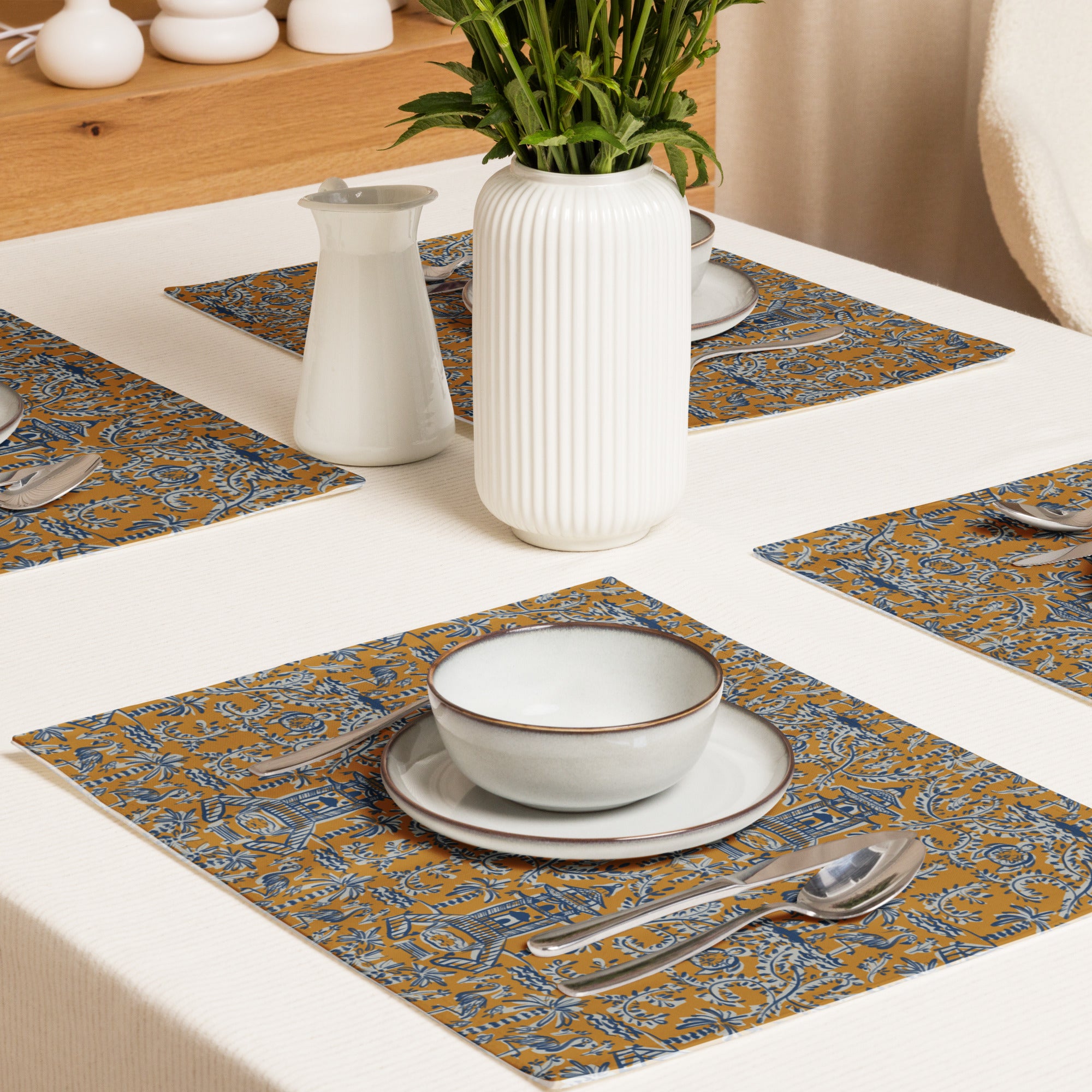 Soirée Orange Placemats (Set of 4)