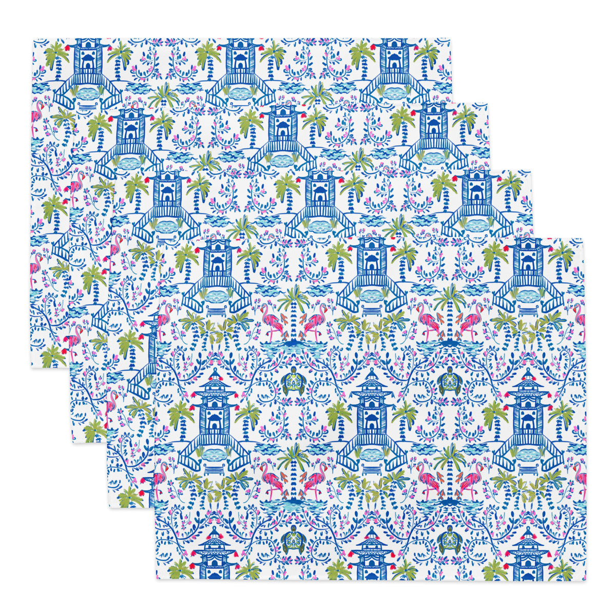 Colorful Chinoiserie Placemats (Set of 4)