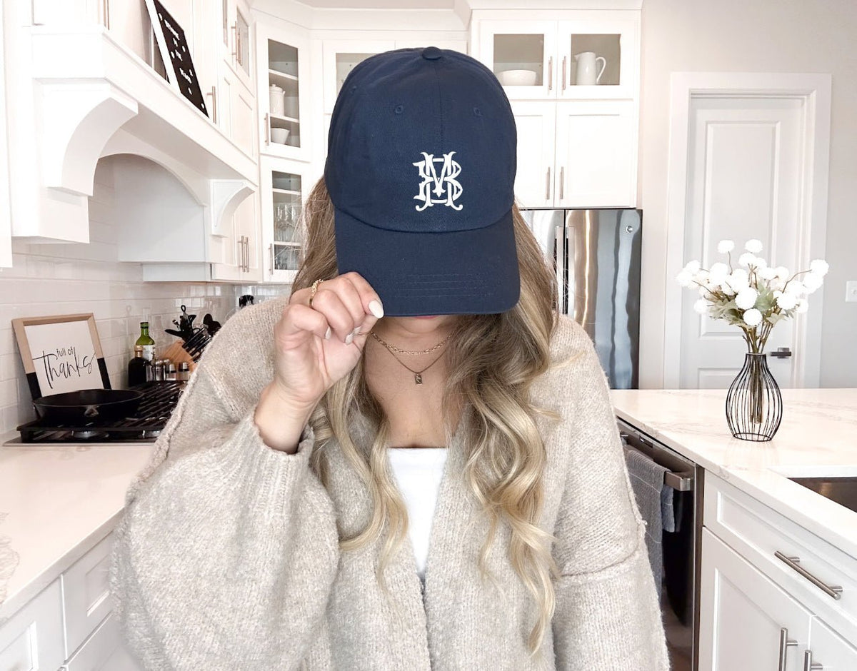 Baseball Cap - Preppy Monogrammed Baseball Cap