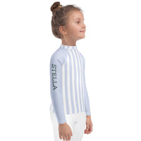 Rash GuardSeaside Stripes Personalized Kids Rash GuardBritt Mills Design
