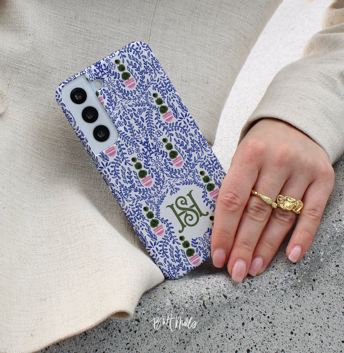Samsung® CaseAugusta Monogrammed Snap case for Samsung®Britt Mills Design