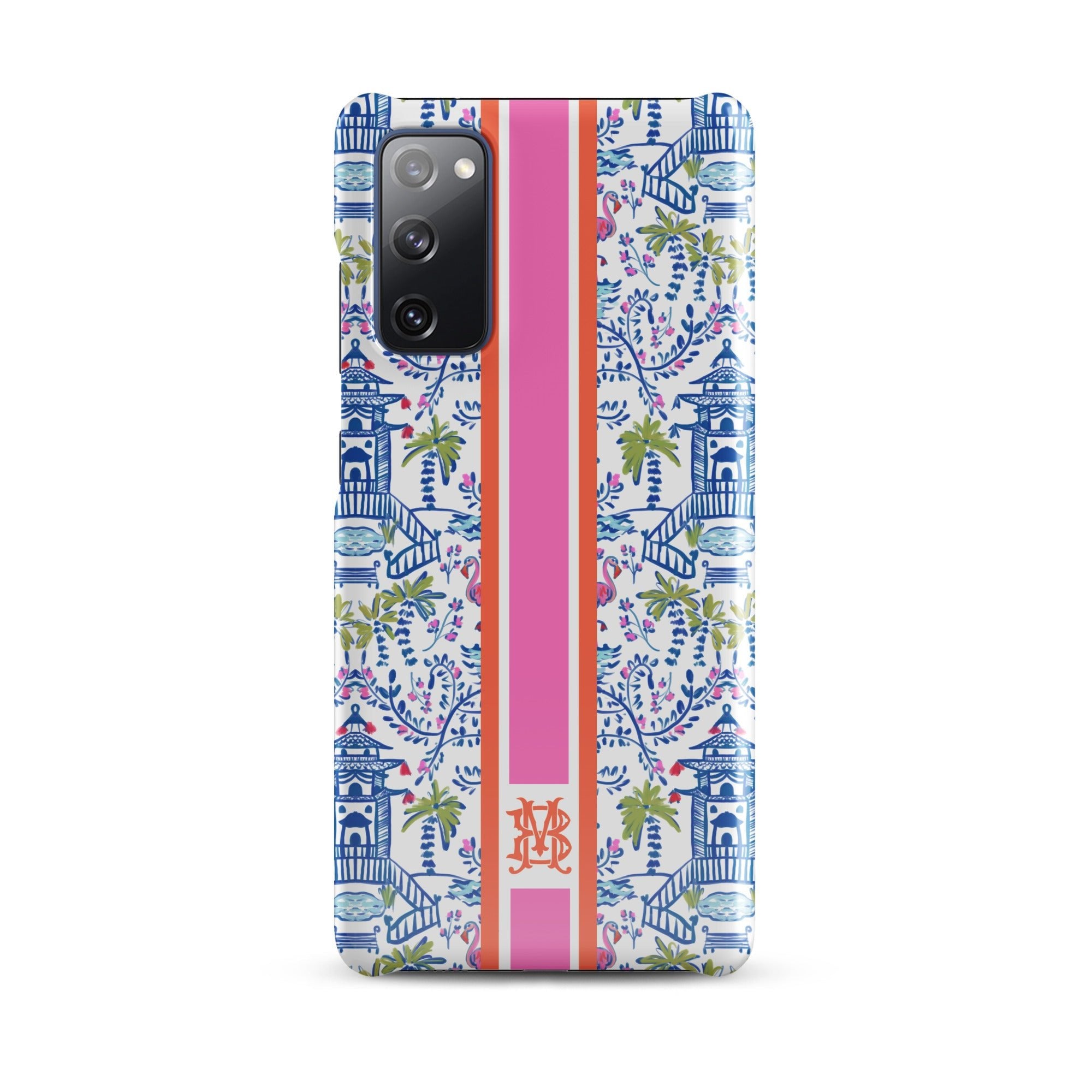 Samsung® CaseColorful Chinoiserie Striped Monogrammed Snap case for Samsung®Britt Mills Design