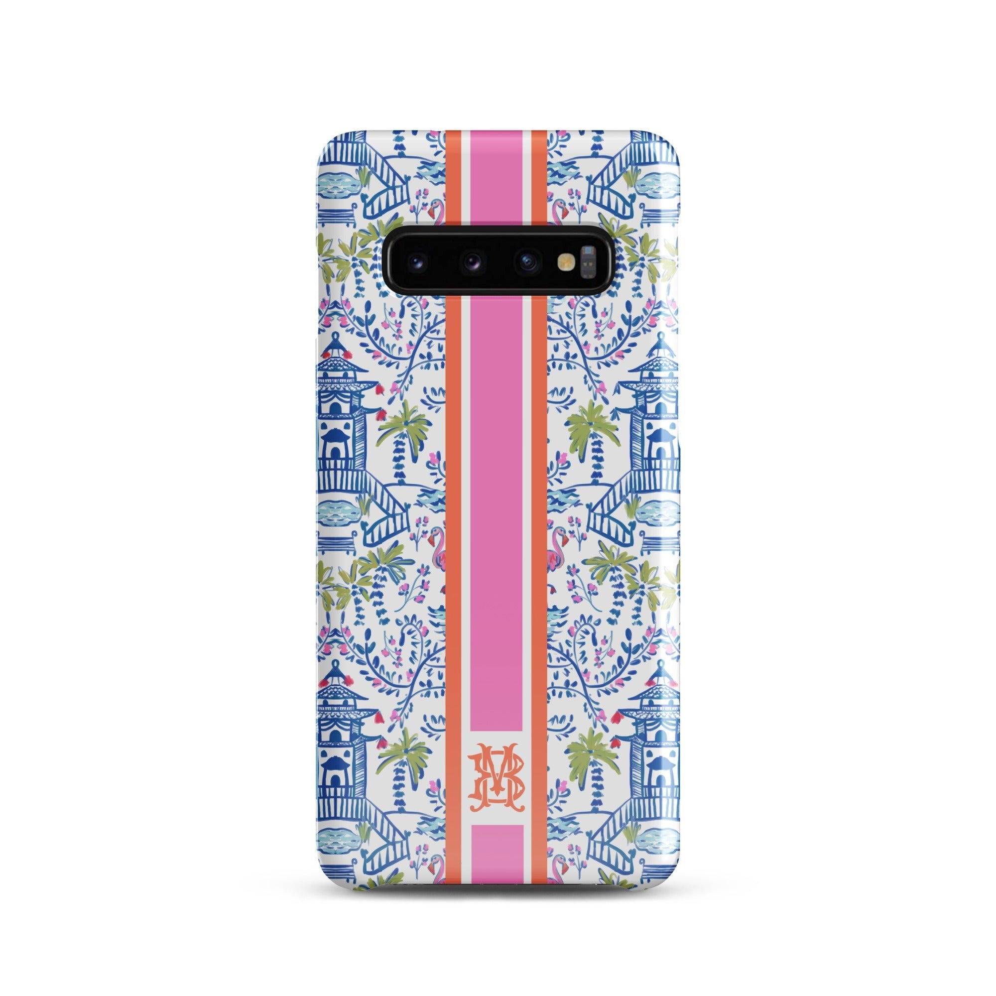 Samsung® CaseColorful Chinoiserie Striped Monogrammed Snap case for Samsung®Britt Mills Design