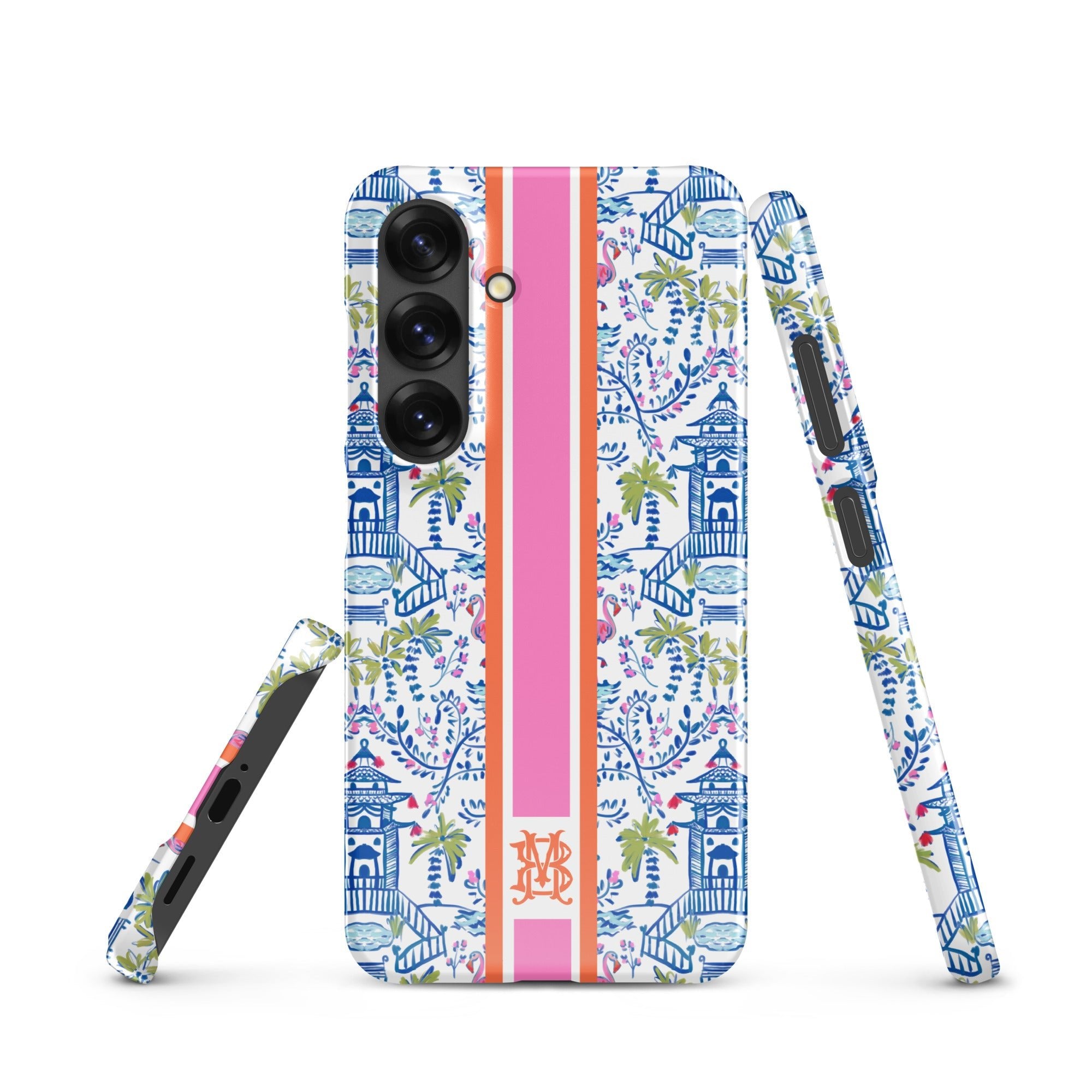 Samsung® CaseColorful Chinoiserie Striped Monogrammed Snap case for Samsung®Britt Mills Design
