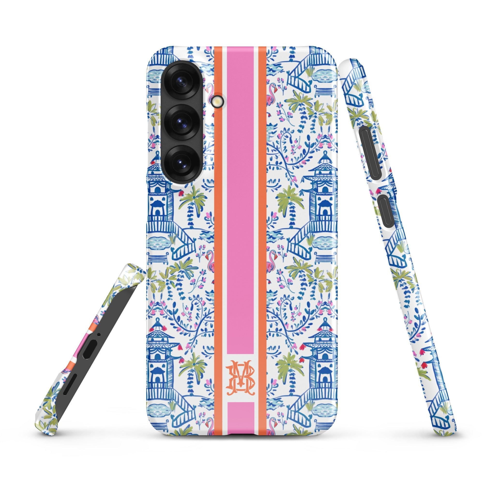 Samsung® CaseColorful Chinoiserie Striped Monogrammed Snap case for Samsung®Britt Mills Design