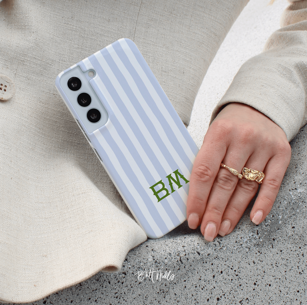Samsung® CaseSeaside Stripes Monogrammed Snap case for Samsung®Britt Mills Design