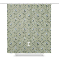Zera Bloom Monogrammed Shower curtain