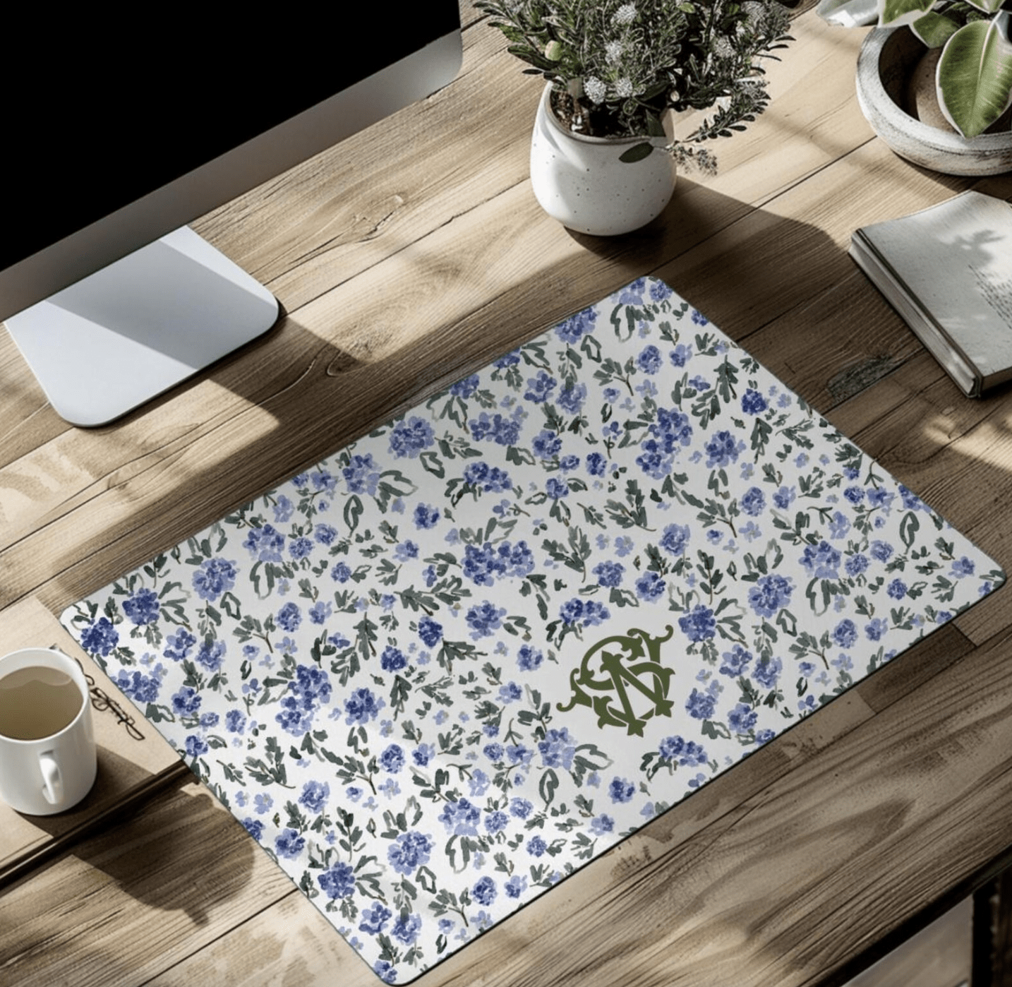 Small Desk MatEnglish Countryside Monogrammed Desk Mat – Small (18″ x 12″)Britt Mills Design