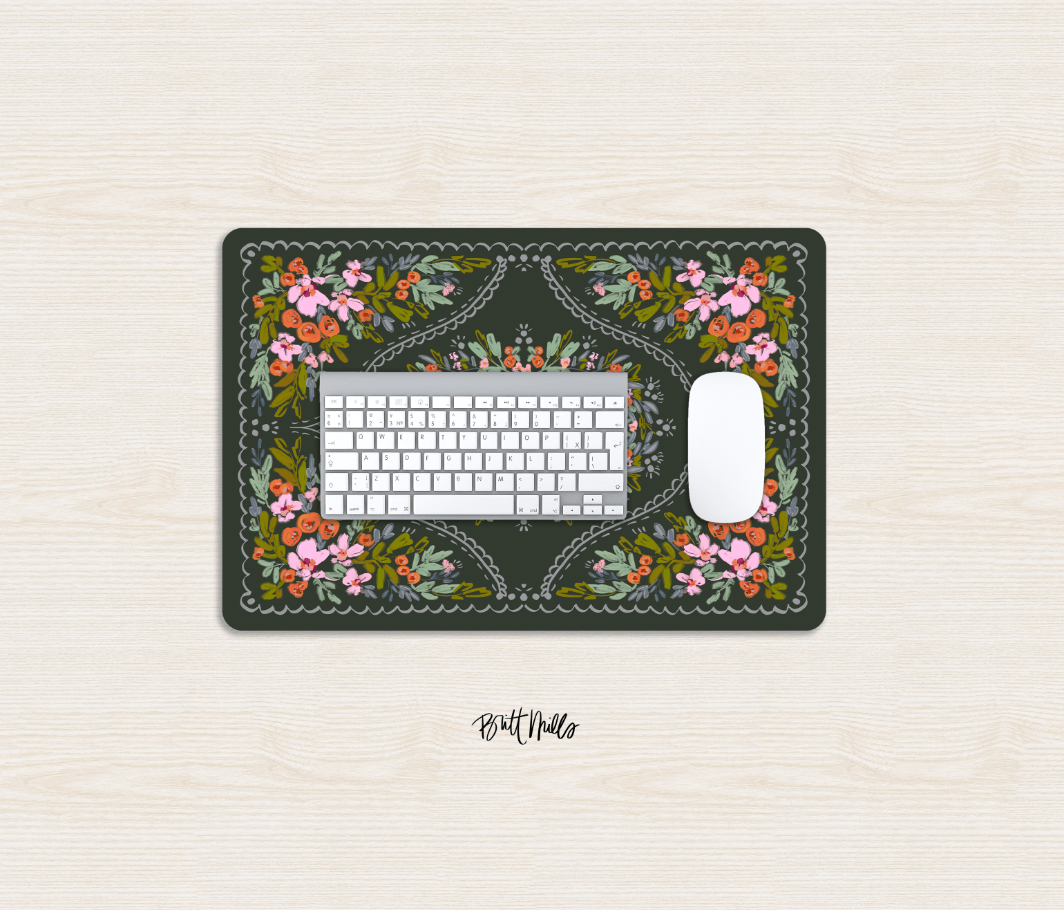 Small Desk MatHaven Desk Mat – Small (18″ x 12″)Britt Mills Design