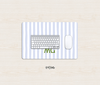Small Desk MatSeaside Stripes Monogrammed Desk Mat – Small (18″ x 12″)Britt Mills Design