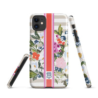 Veranda Striped Monogrammed Snap case for iPhone®