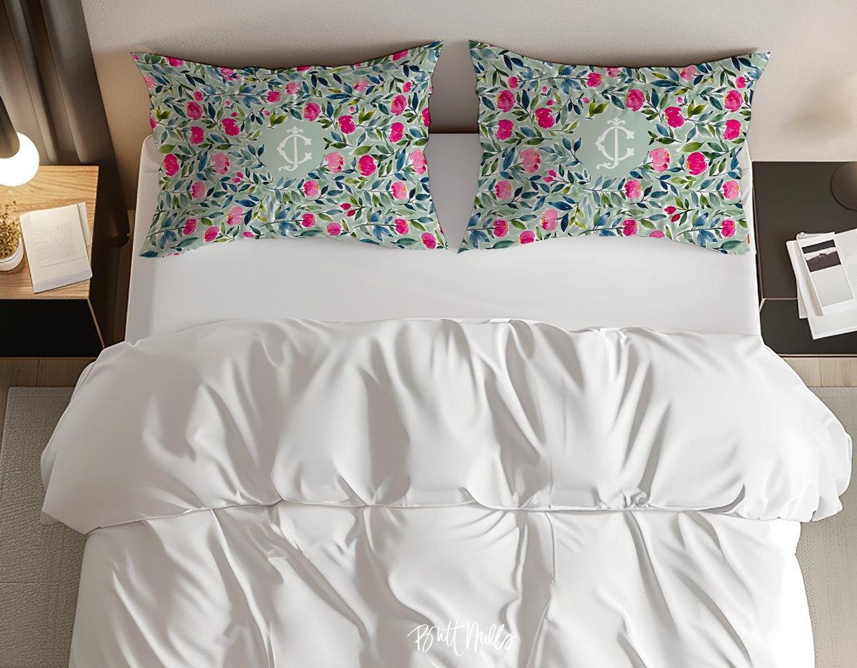 Standard PillowcaseBoca Monogrammed Standard PillowcaseBritt Mills Design